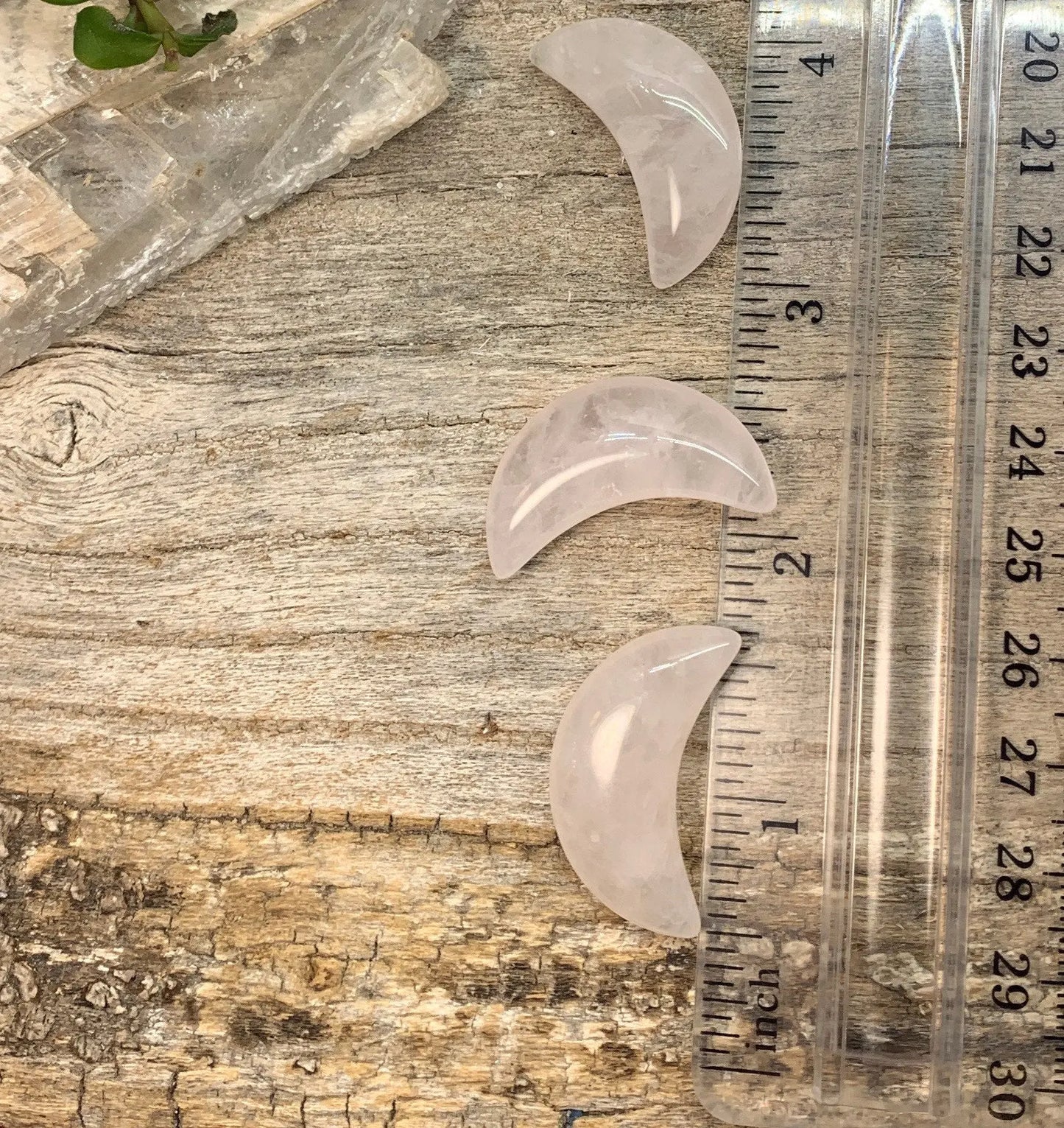 Rose Quartz Carved Moon (Approx 1 1/8" Long) 0086 Shop Wholesale Crystals