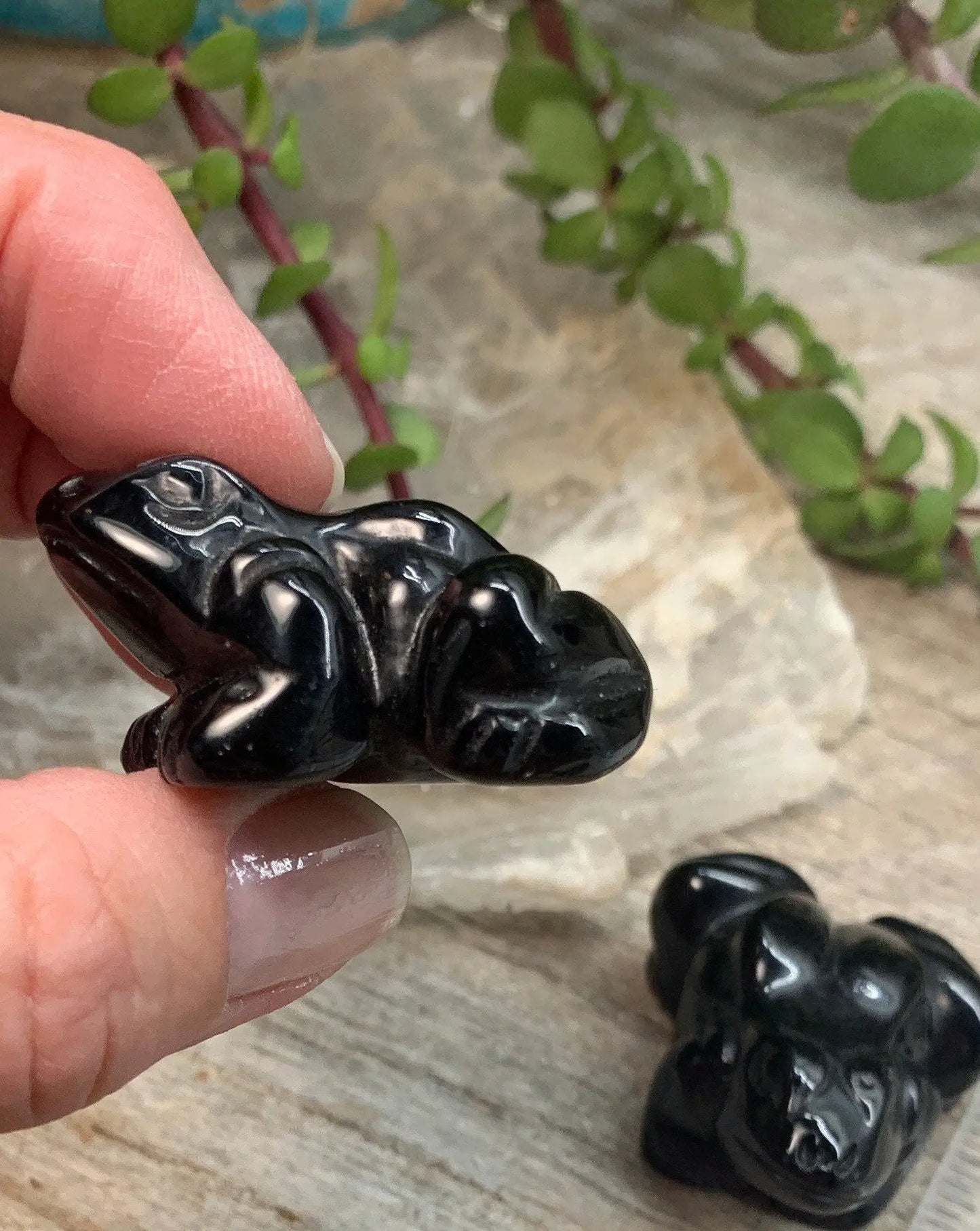 Black Obsidian Carved Frog 0110 Shop Wholesale Crystals