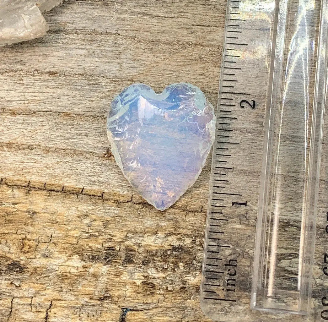 Opalite Knapped Heart (Approx. 1 1/4" - 1 5/8") 1353 Shop Wholesale Crystals