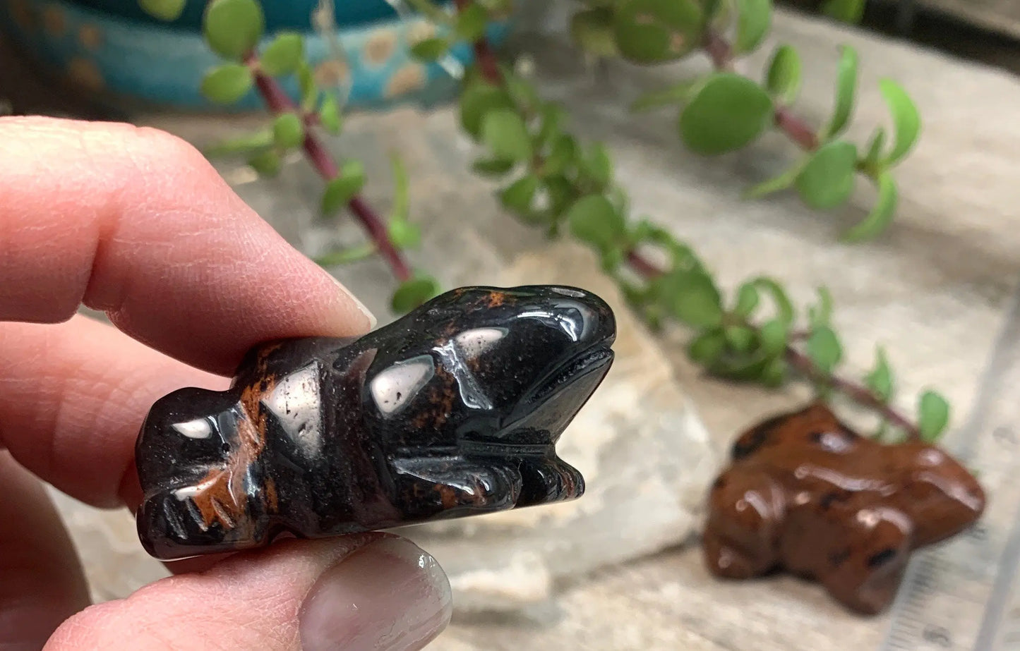 Mahogany Obsidian Carved Frog 0075 Shop Wholesale Crystals