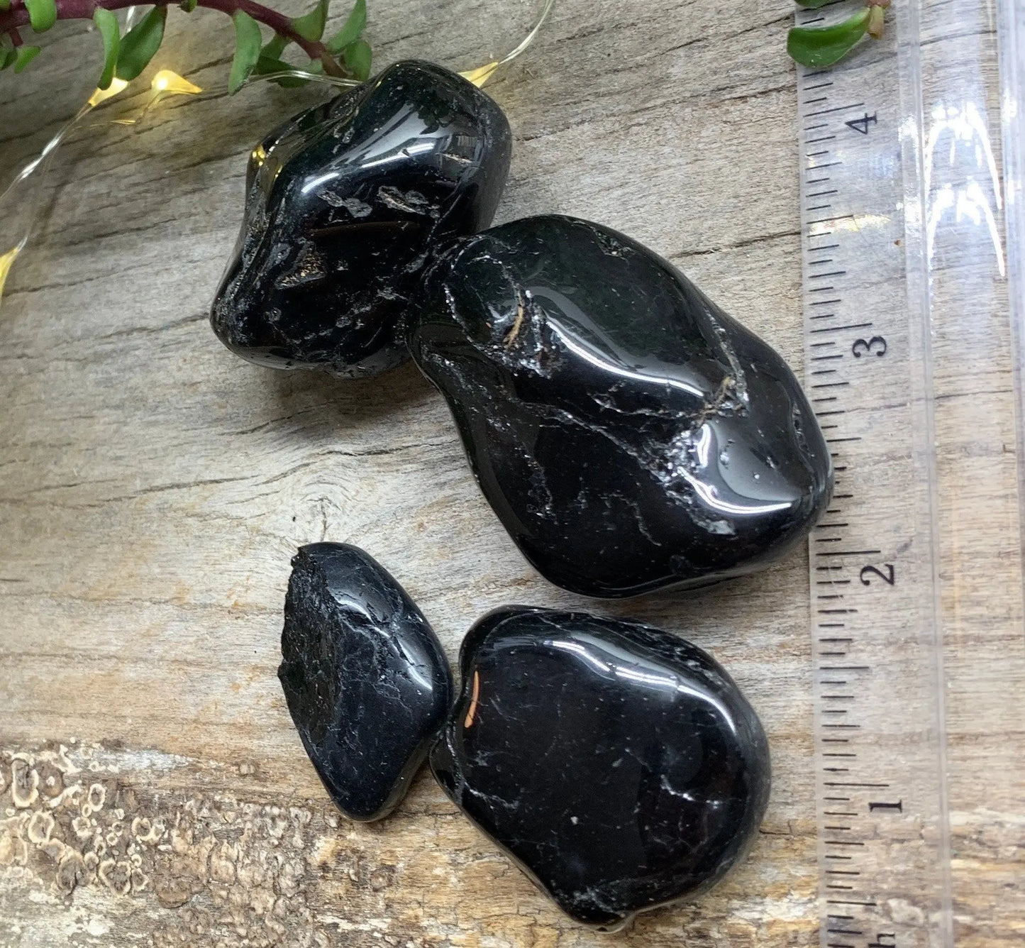 Black Tourmaline Tumbled Stone (Approx. 1 1/2" - 1 3/4") 0754-A Shop Wholesale Crystals