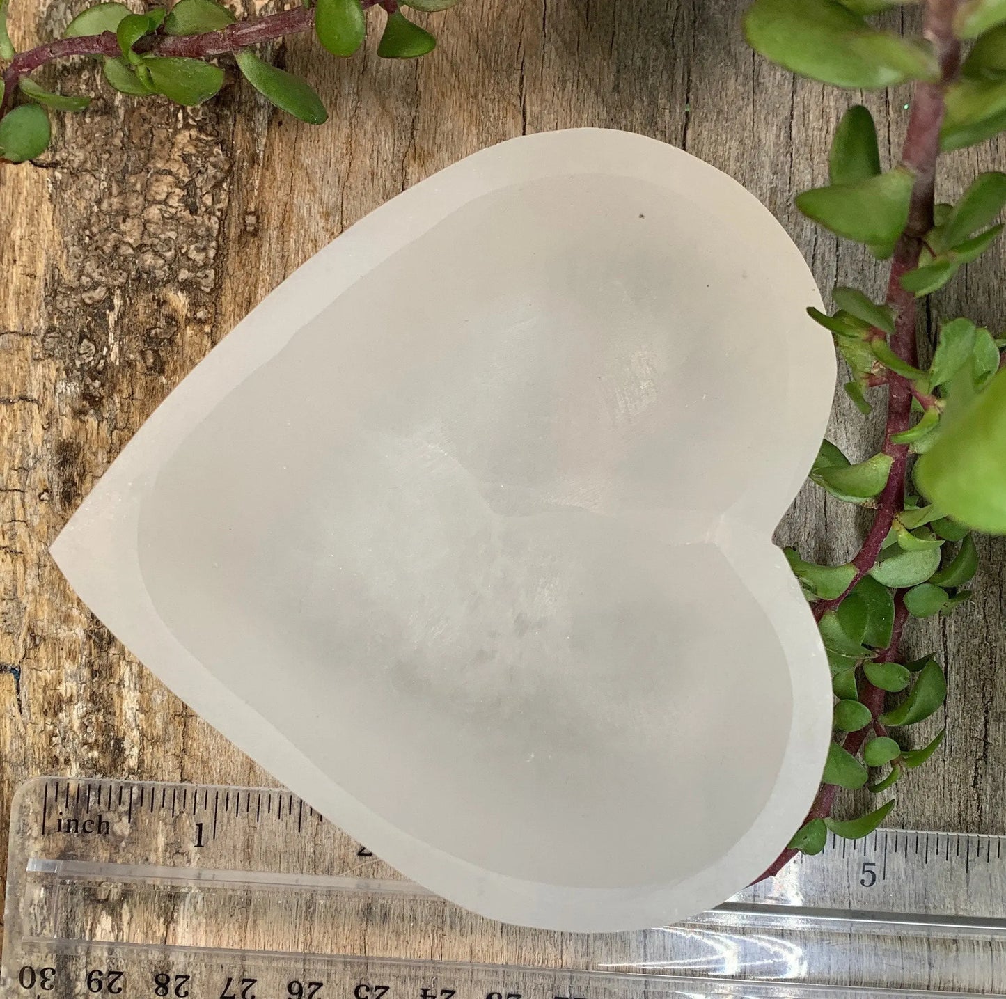 Selenite Heart Bowl (Approx. 4 3/4") S-0045 Shop Wholesale Crystals