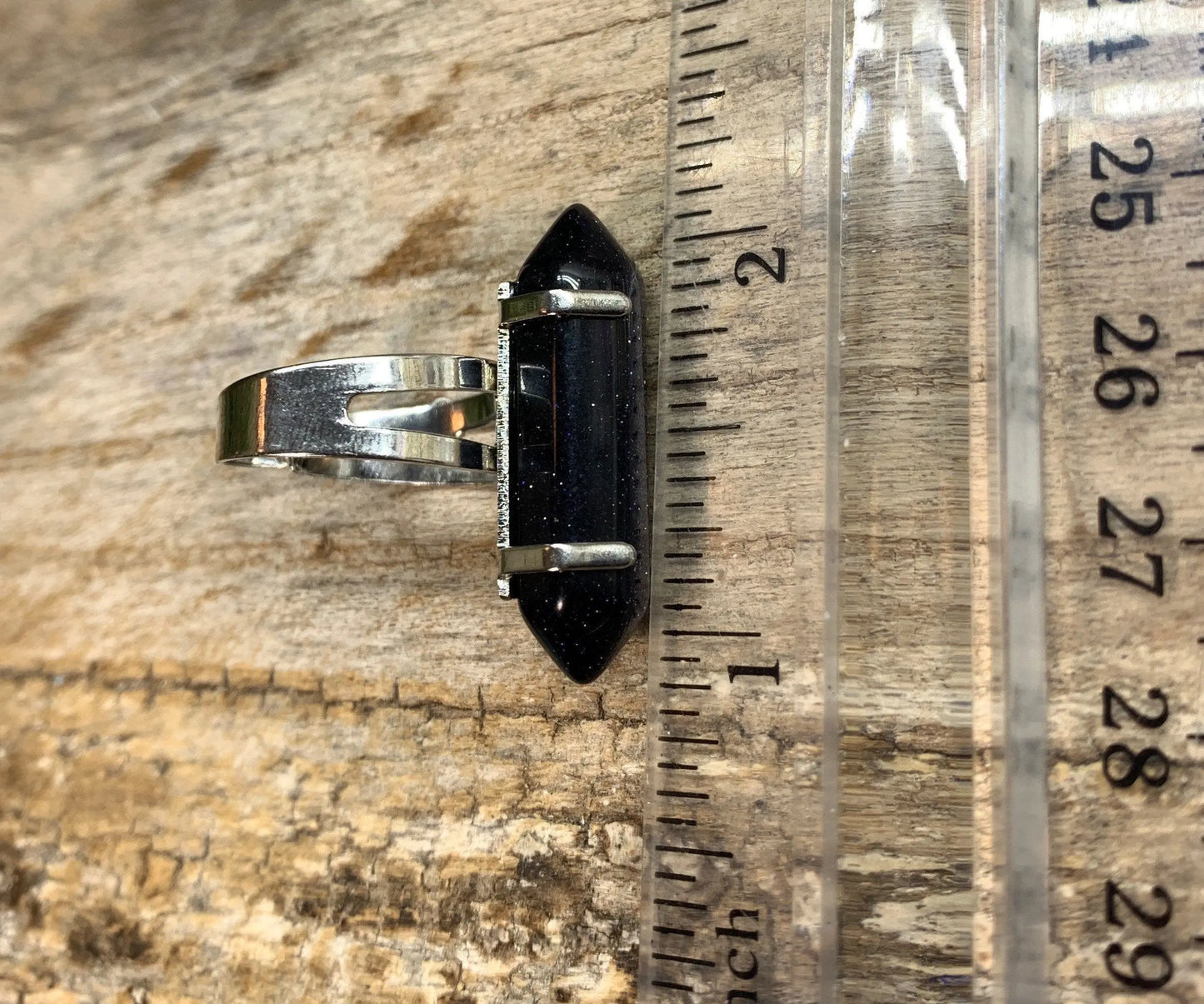 Blue Goldstone Adjustable Ring 0195 Shop Wholesale Crystals