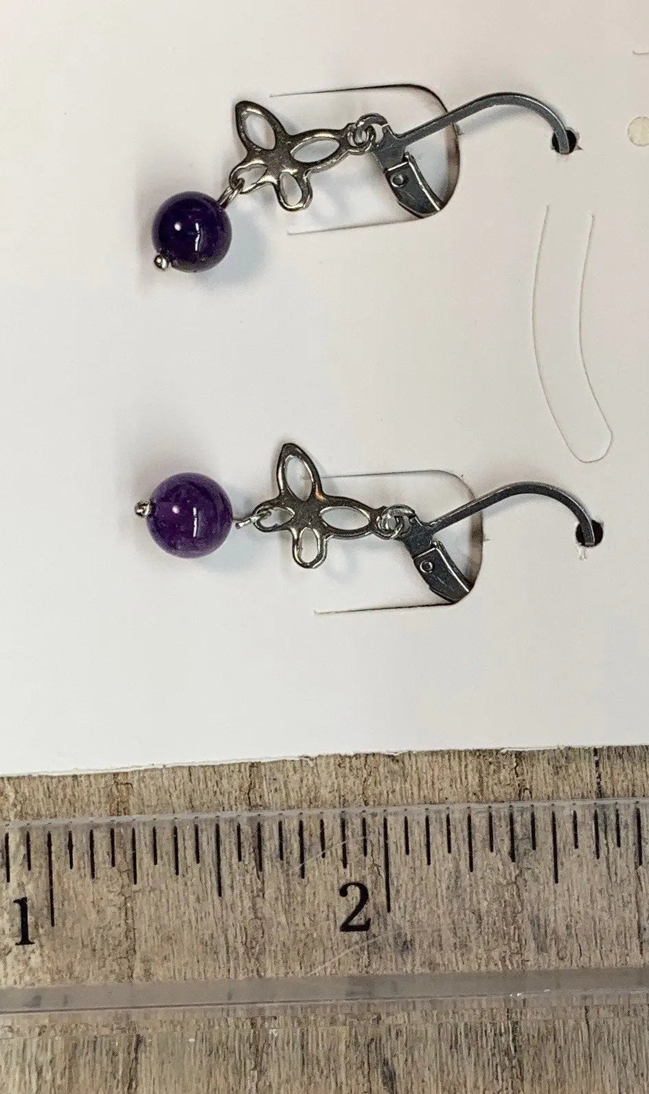Amethyst Butterfly Earrings EAR-0026 Shop Wholesale Crystals