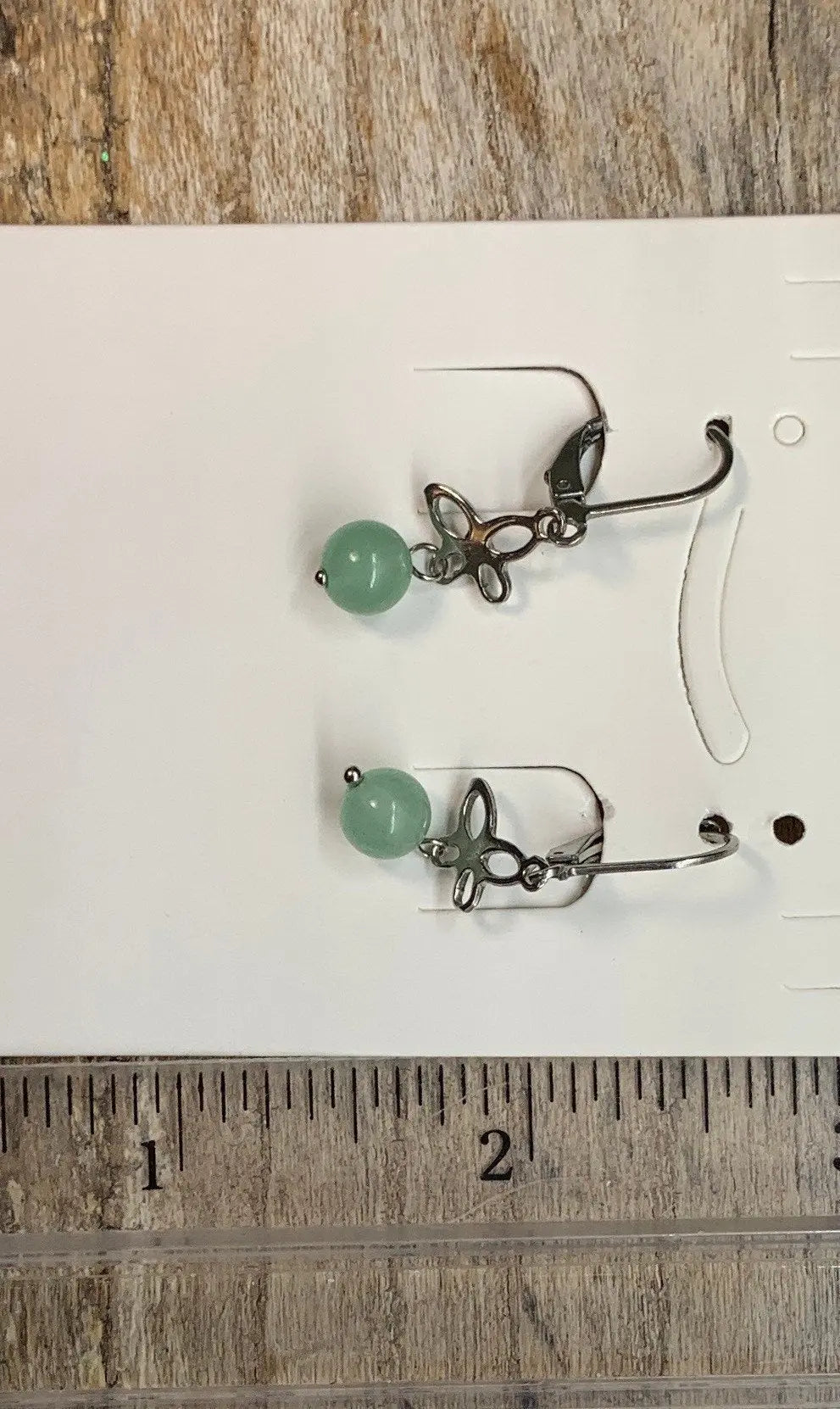 Green Aventurine Butterfly Earrings EAR-0027 Shop Wholesale Crystals