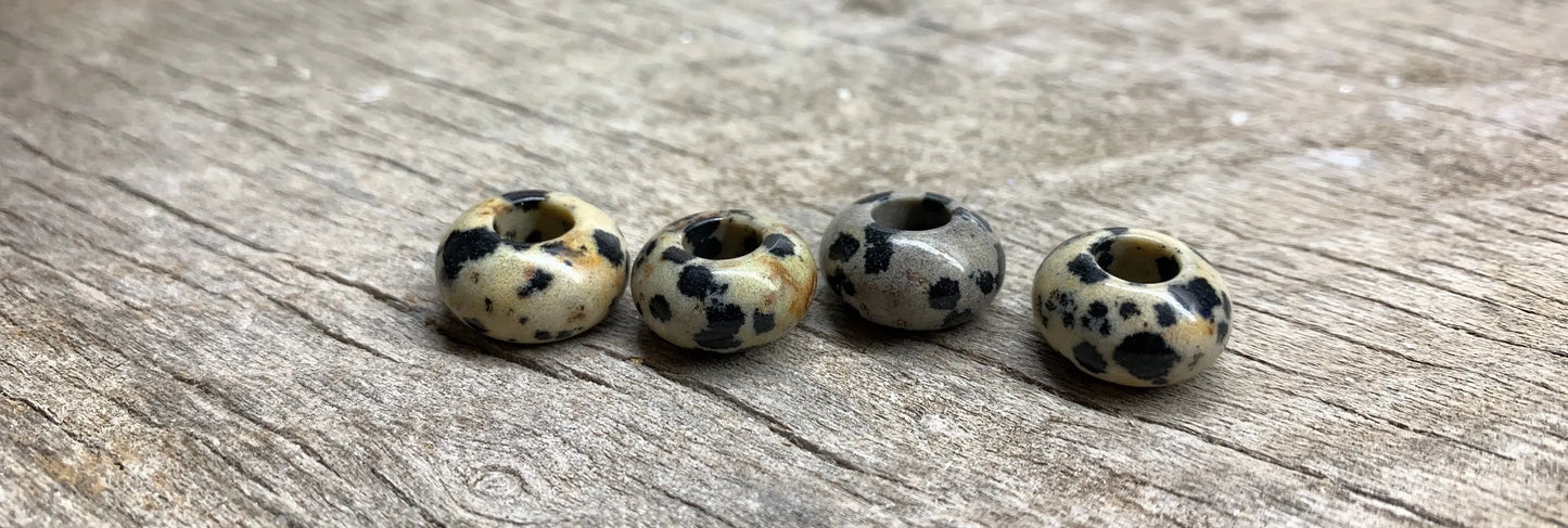 Dalmation Jasper Crystal Beads 14mm, 5mm hole. 0670-B Shop Wholesale Crystals