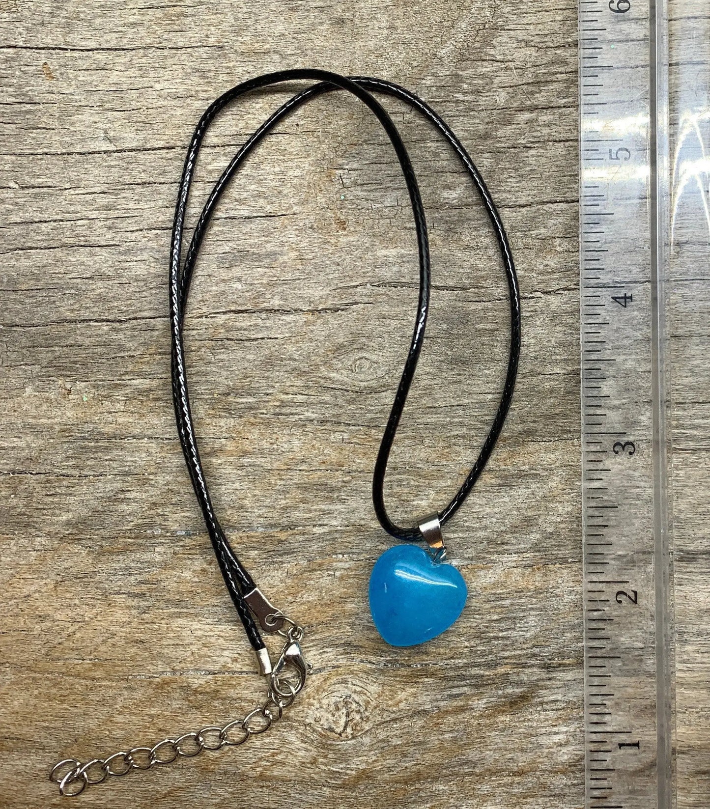 Blue Quartz Heart Necklace HOT-0571 Shop Wholesale Crystals