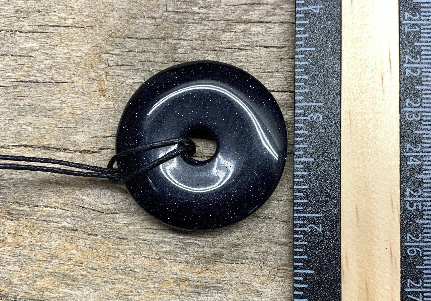 Blue Goldstone Pi Necklace HOT-0602 30mm Shop Wholesale Crystals