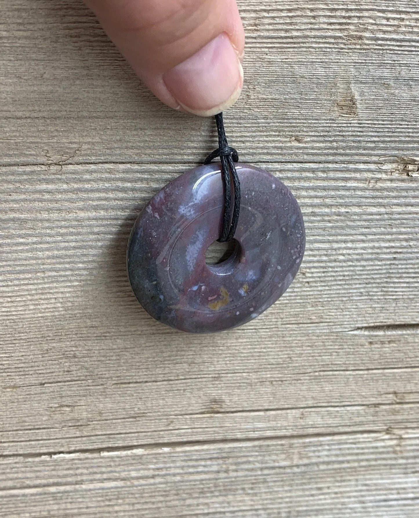 Moss Agate Pi Stone Necklace HOT-0609 40mm Shop Wholesale Crystals