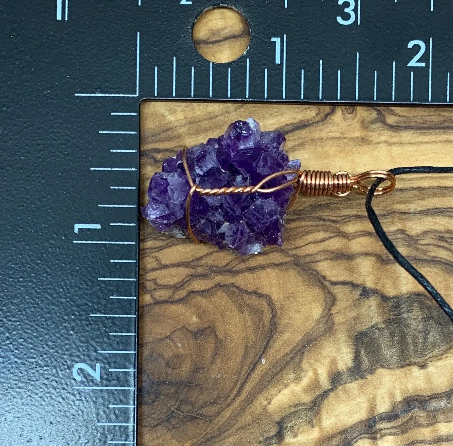 Amethyst Cluster Wire Wrapped Necklace NCK-1211 Handmade, Beautiful Shop Wholesale Crystals