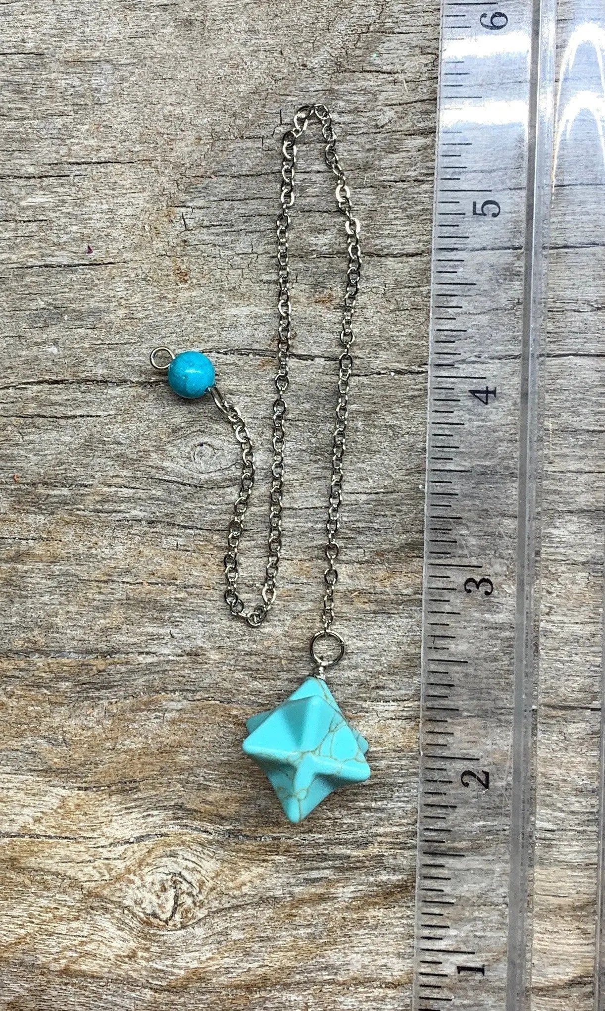 Blue Howlite Merkaba Pendulum PND-0037 Shop Wholesale Crystals