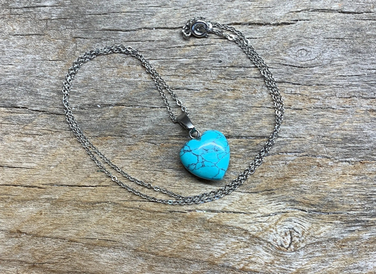 Blue Howlite Heart Necklace NCK-1184 Shop Wholesale Crystals