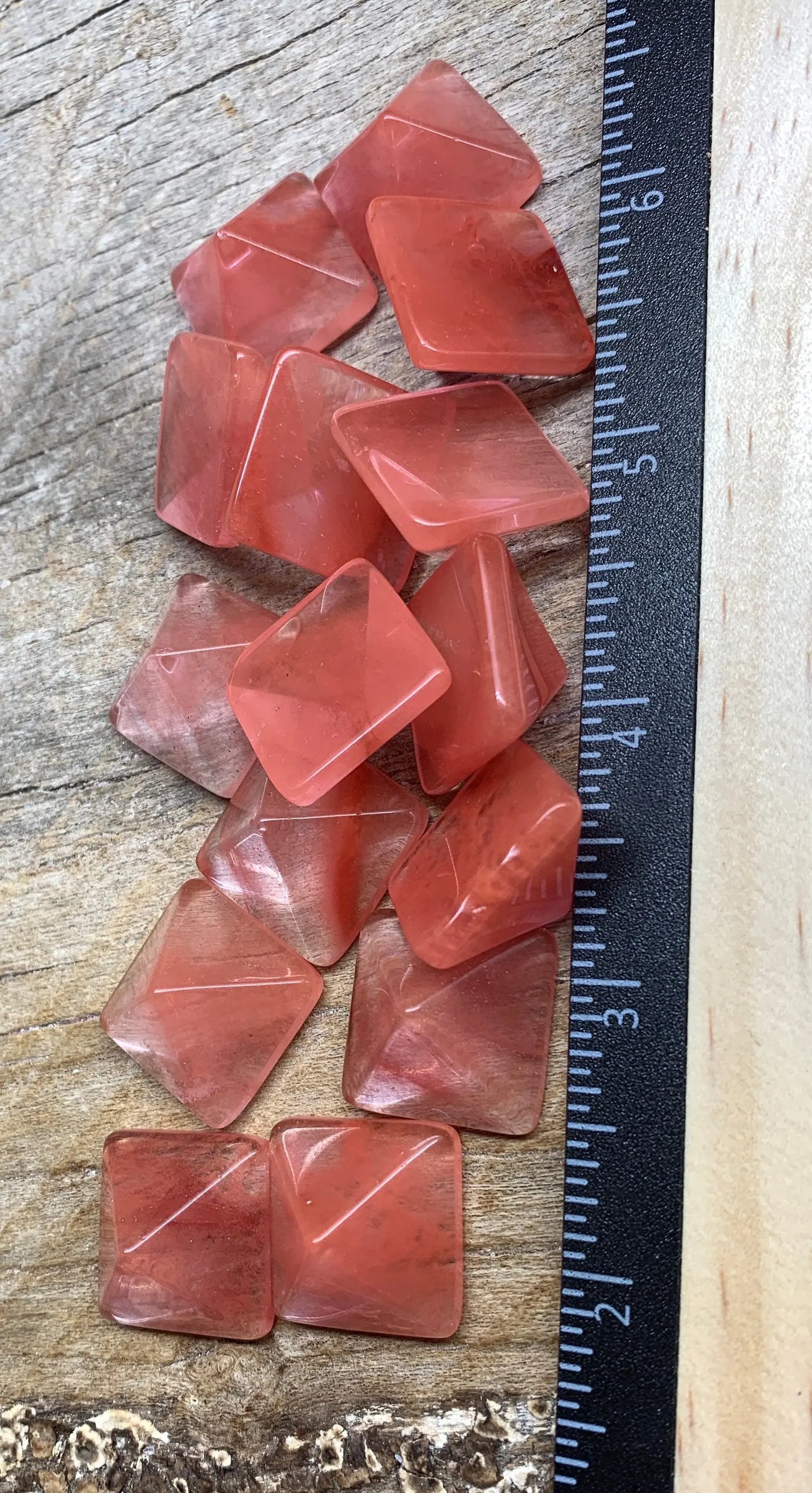 Cherry Quartz Pyramid (Approx. 3/4” x 3/4" x 5/8") 0245 Shop Wholesale Crystals