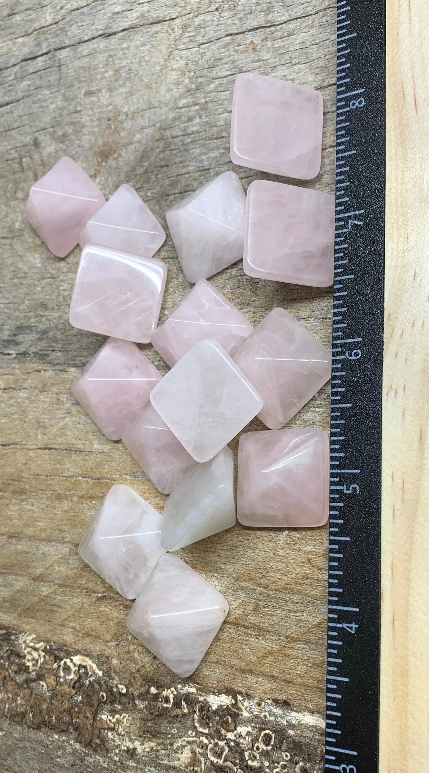 Rose Quartz Pyramid (Approx. 3/4” x 3/4" x 5/8") 0407 - Shop Wholesale Crystals