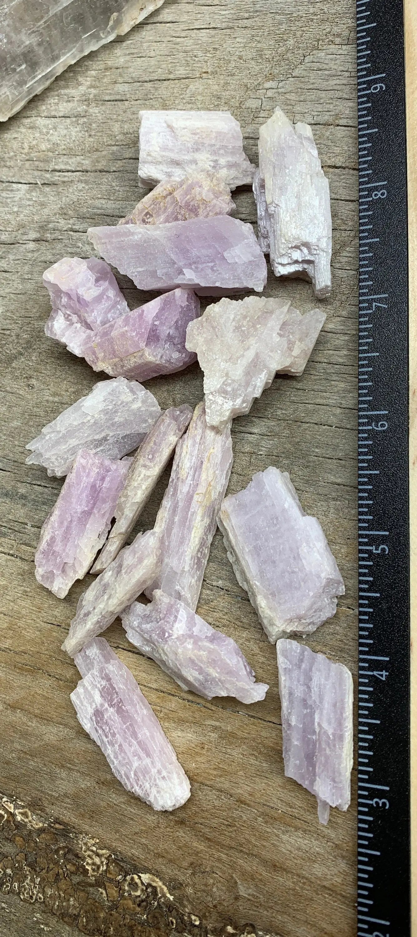 Kunzite (1”- 1 1/2”) Small Raw stone. Heart Healing. 1262 Shop Wholesale Crystals