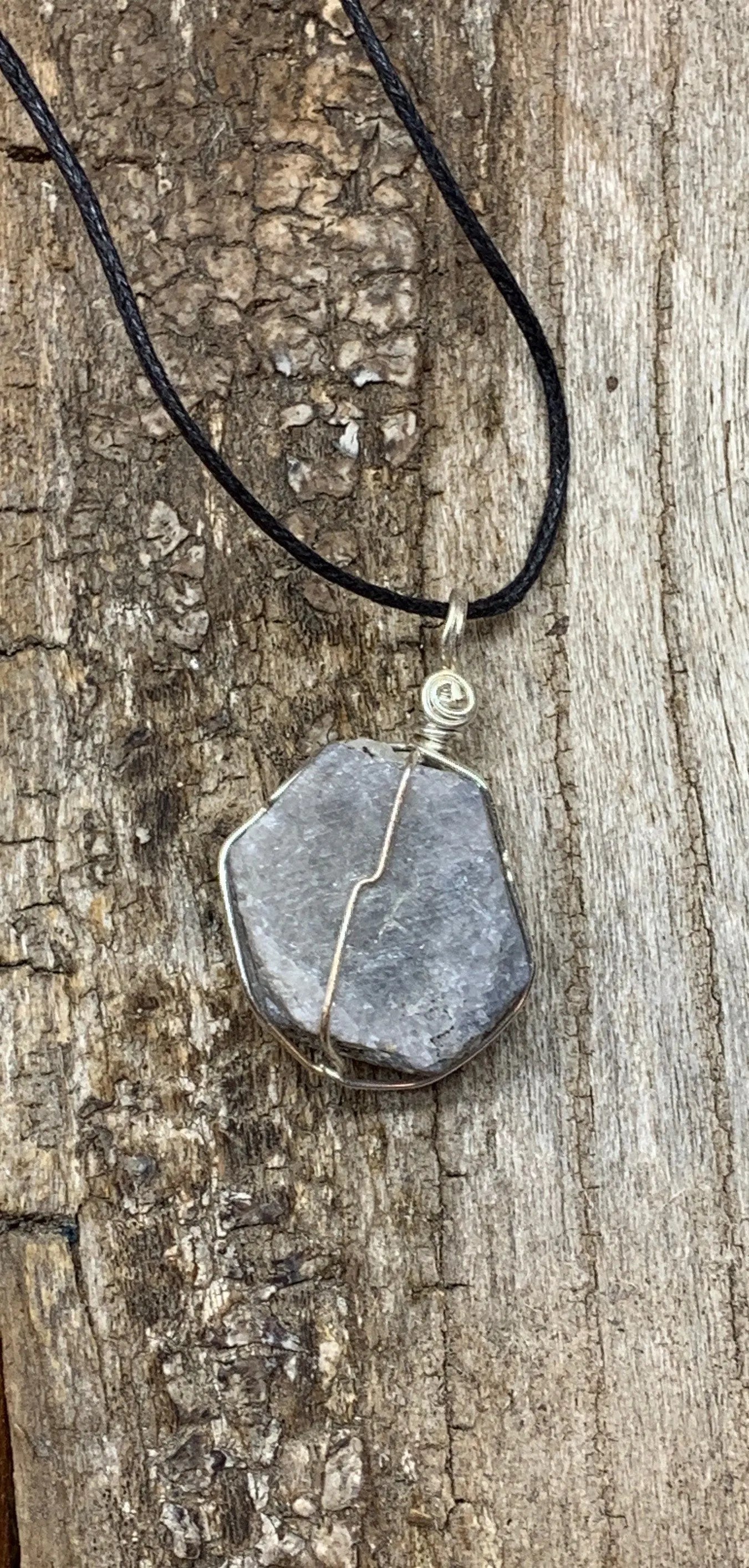 Blue Sapphire Wire Wrapped Necklace, Hand Made, Beautiful NCK-0587 Shop Wholesale Crystals