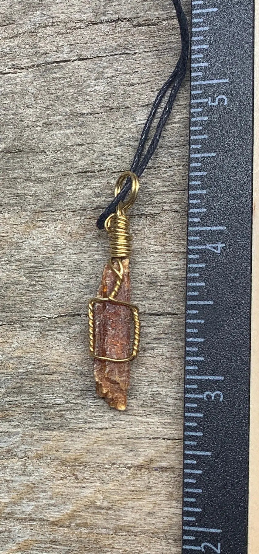 Red Kyanite Wire Wrapped Necklace HOT-0969 Shop Wholesale Crystals