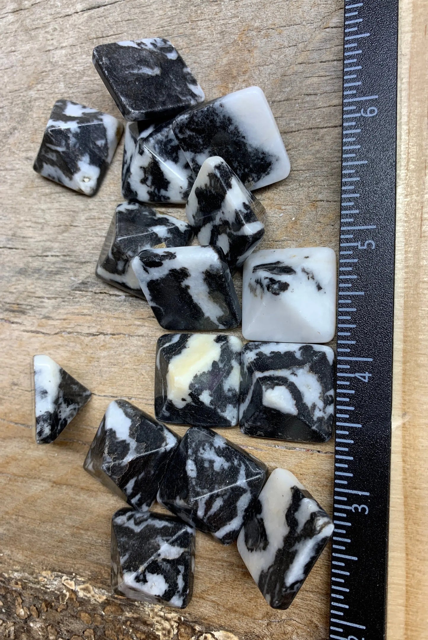Zebra Stone Pyramid (Approx. 3/4” x 3/4" x 5/8") 0411 Shop Wholesale Crystals