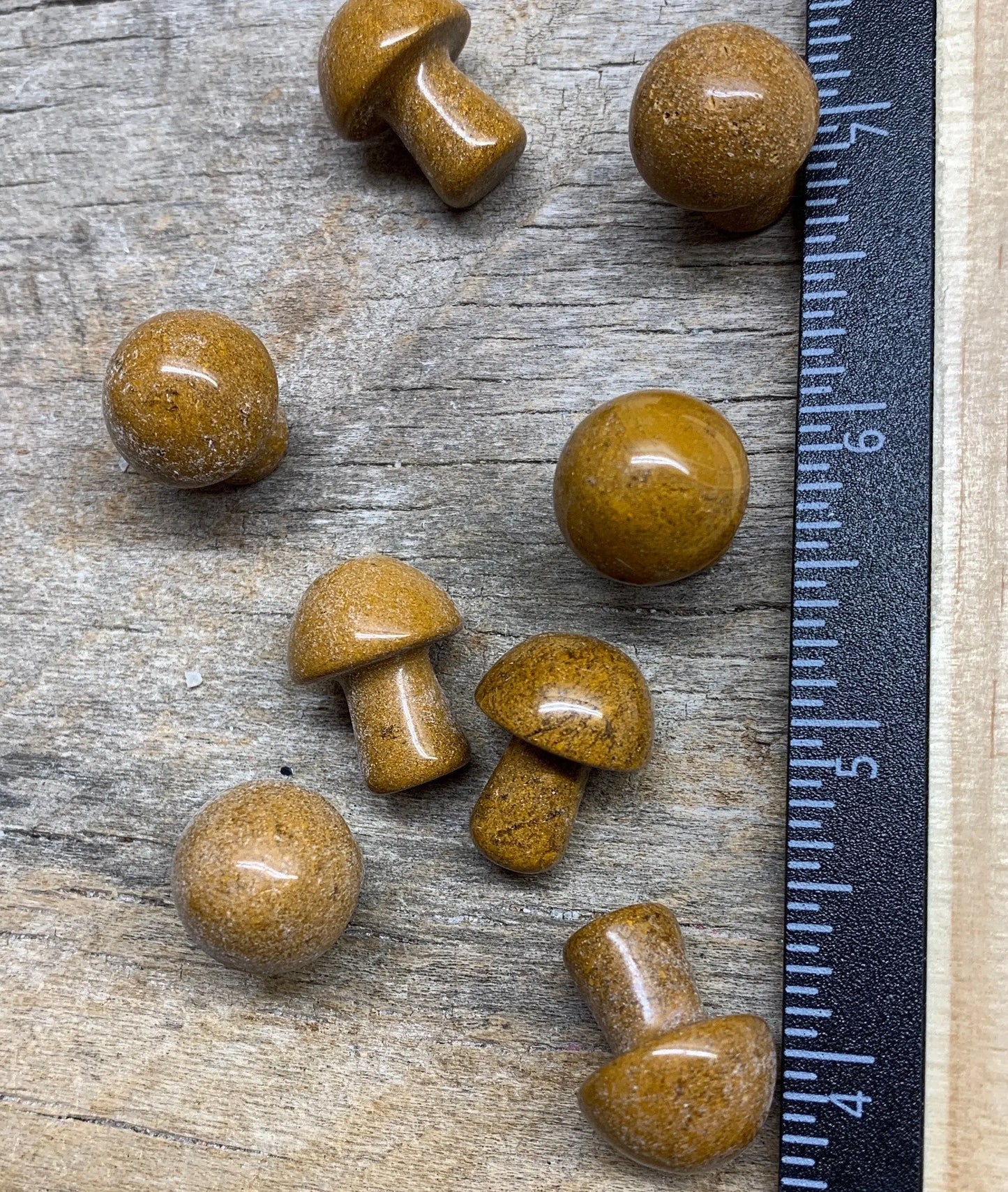 Yellow Jasper Mushroom 0025 Approx. 3/4”- 5/8” Shop Wholesale Crystals