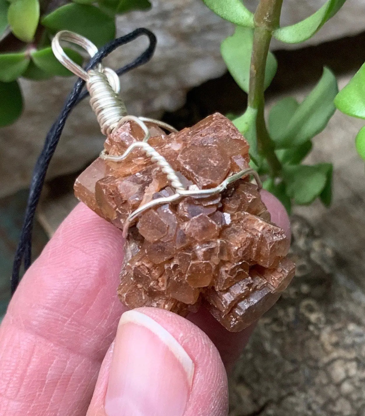 Aragonite Necklace, Wire Wrapped, Hand Made, Beautiful, Abundance HOT-0581 Shop Wholesale Crystals