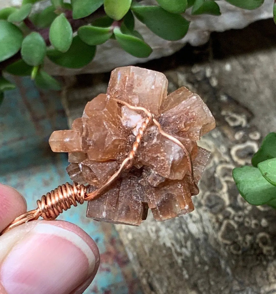 Aragonite Necklace, Wire Wrapped, Hand Made, Beautiful, Abundance NCK-0405 Shop Wholesale Crystals