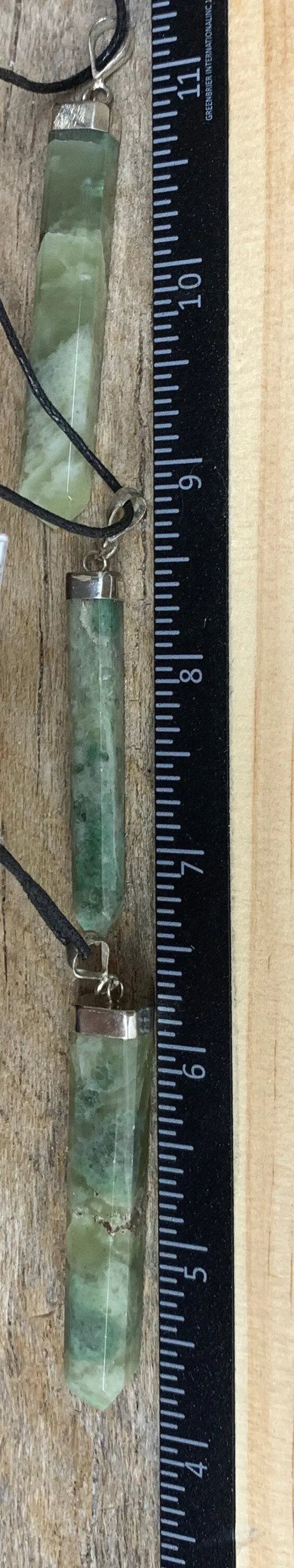 Jadeite Crystal Point Necklace NCK-1947 .925 Silver Shop Wholesale Crystals