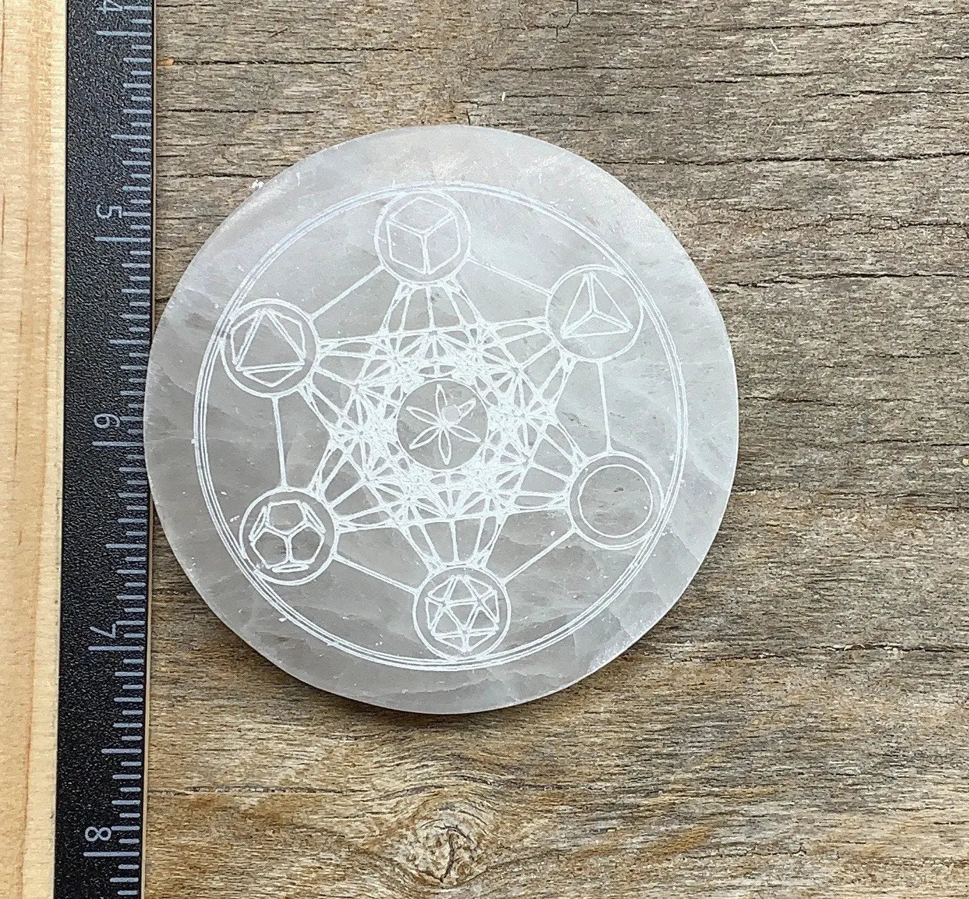 Medatron’s Cube Selenite Sacred Geometry S-0036 2 3/4” Shop Wholesale Crystals