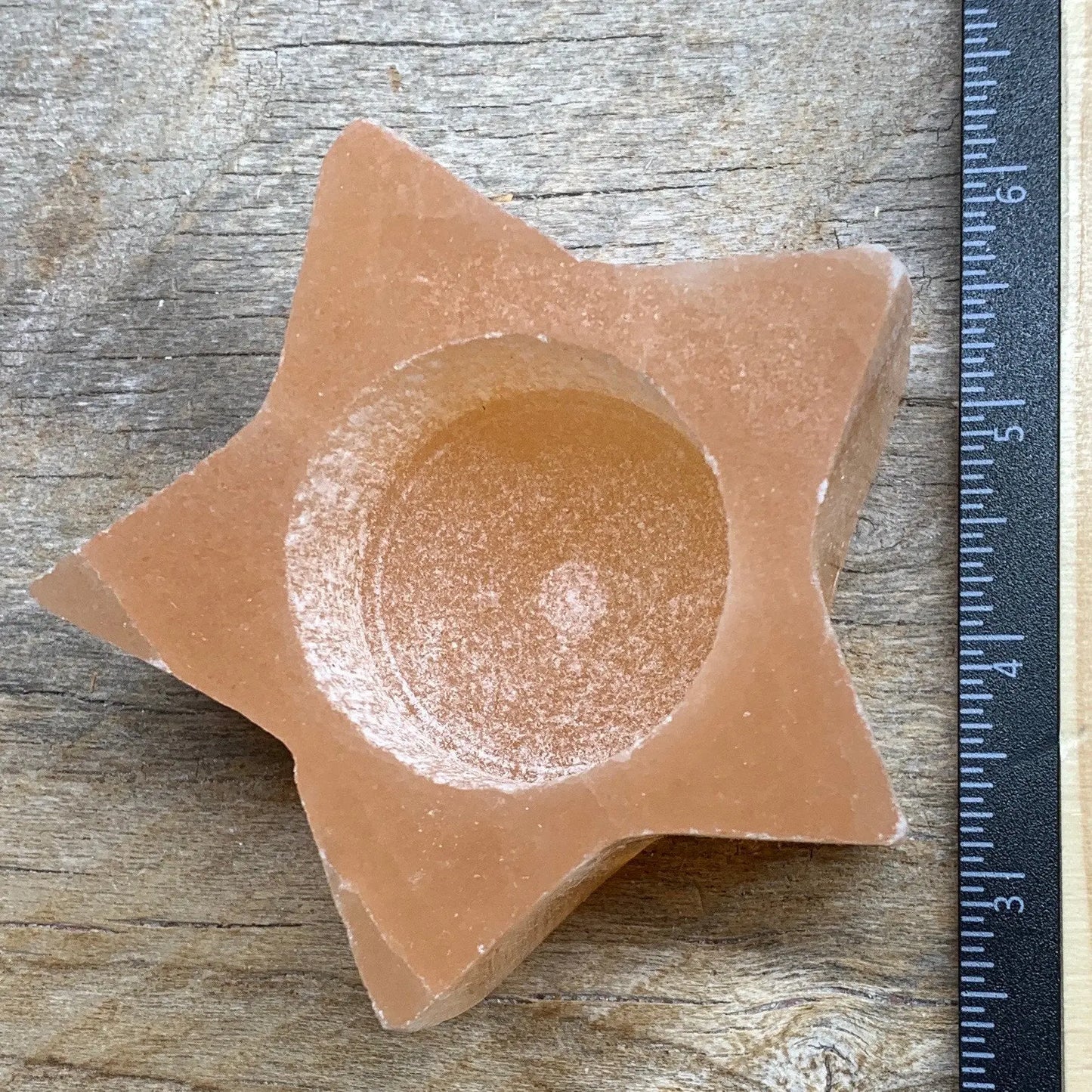Orange Selenite Star Tea Light Candle Holder 3 1/2” S-0018 Shop Wholesale Crystals