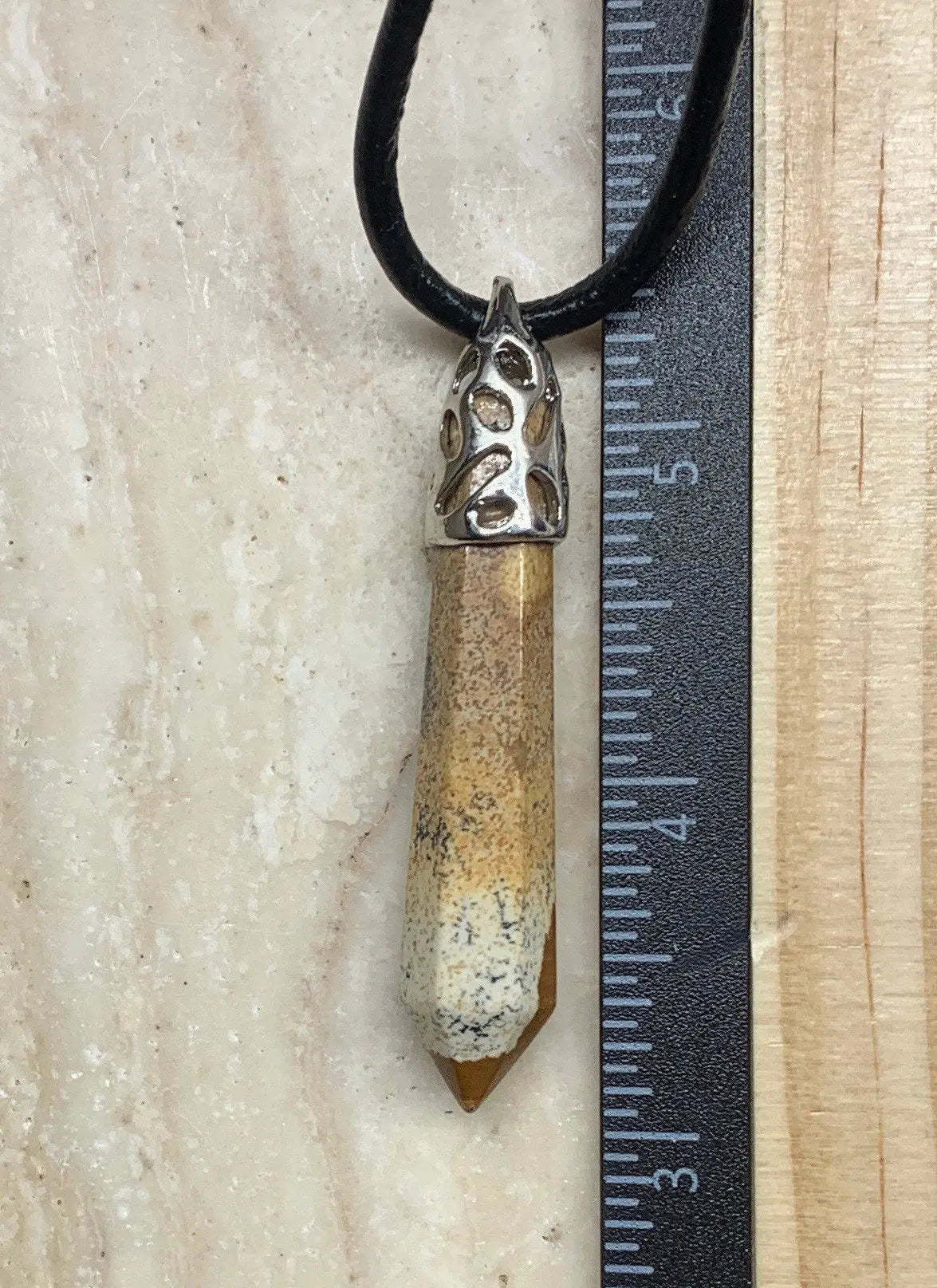Picture Jasper Crystal Point Necklace NCK-2014 Shop Wholesale Crystals