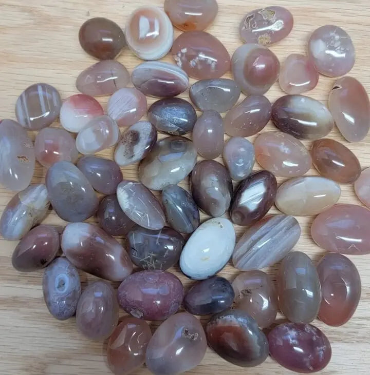 Peach Agate Tumbled Polished (Approx 1" - 1 1/4") Polished Stone for Crystal Grid, Wire Wrapping or Craft Supply 0732 Shop Wholesale Crystals