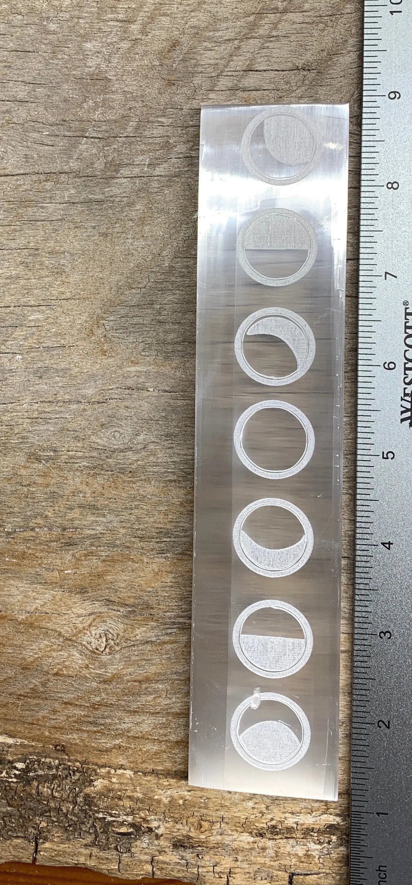 Chakra Etched Selenite Plate 8” S-0048 Shop Wholesale Crystals