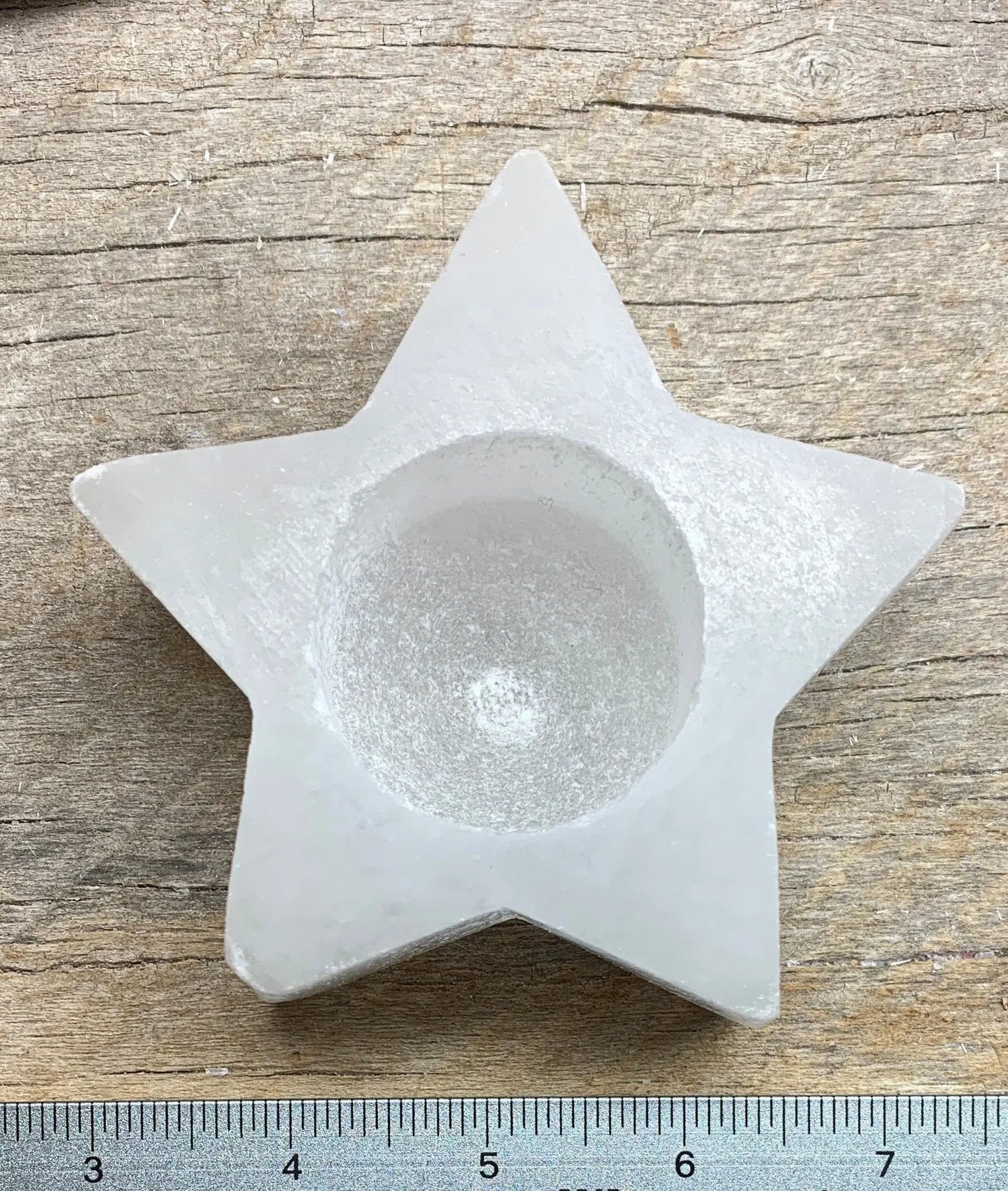 Selenite Star Tea Light Candle Holder 3 1/2” S-0019 Shop Wholesale Crystals