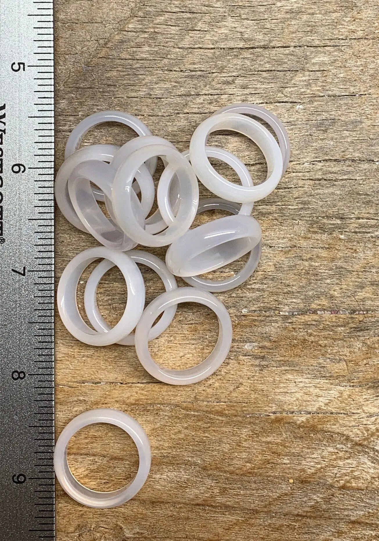 White Agate Ring Size 8 RNG-0021 Shop Wholesale Crystals