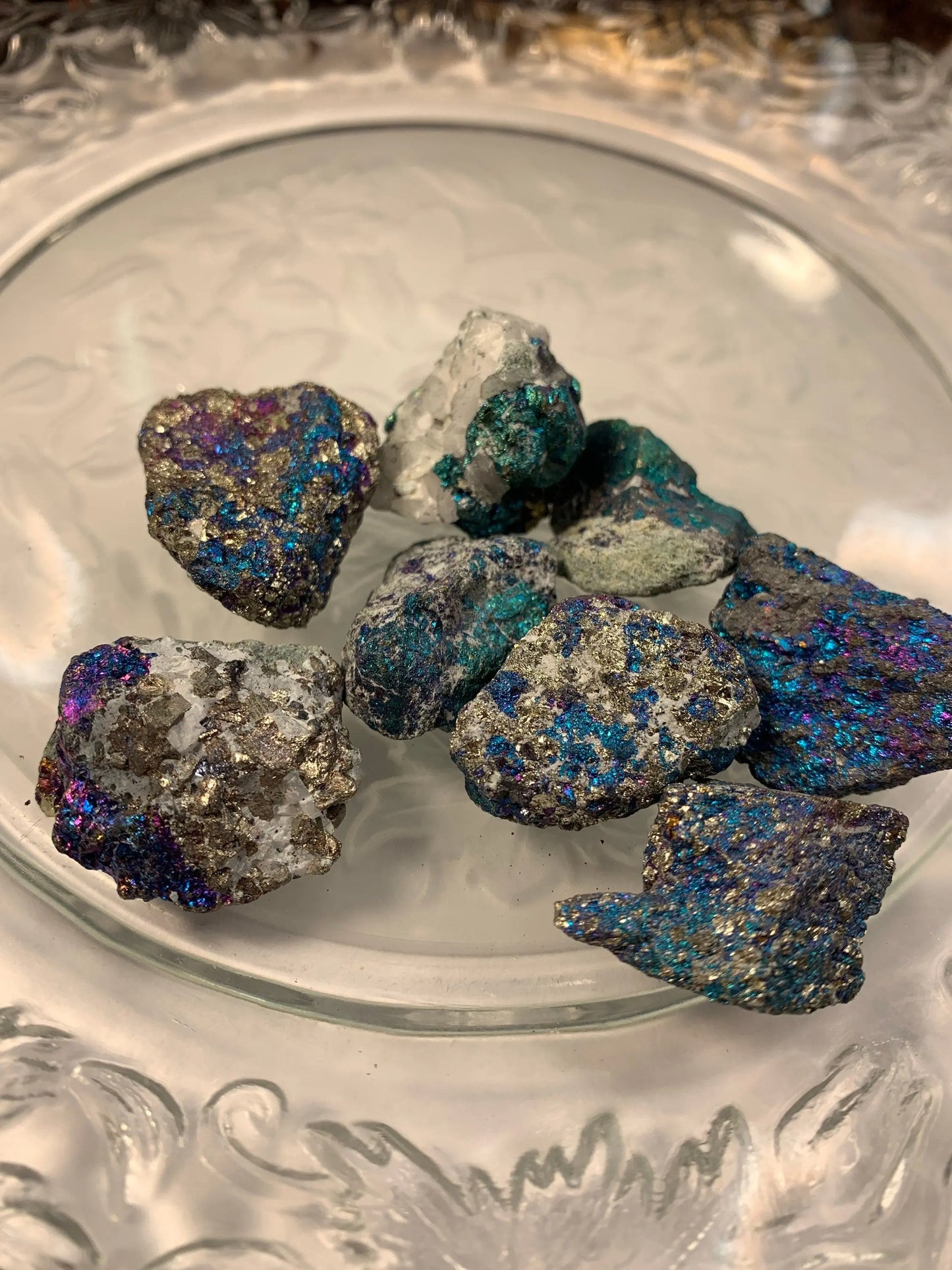 Peacock Ore Chalcopyrite, Beautiful, Vibrant (approx 3/4") 0488 - Shop Wholesale Crystals