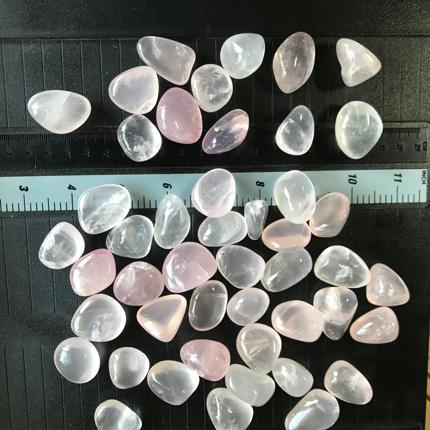 Rose Quartz, Polished Tumbled Crystal (Approx. 3/4" - 1") Polished Stone for the Heart Chakra, for Wire Wrapping or Crystal Grid Supply BIN-1378 Shop Wholesale Crystals