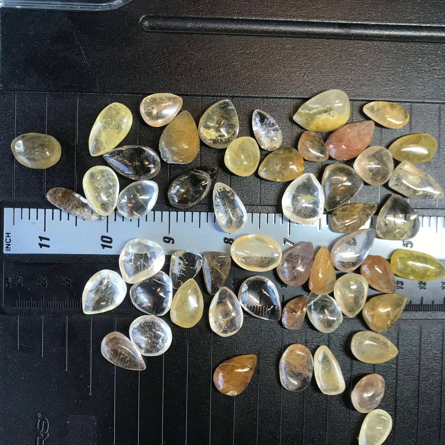 Golden Rutilated Quartz, Tumbled, Polished Rutile Quartz, One Stone (between 3/5"-1" long) for Wire Wrapping or Crystal Grid 0640 Shop Wholesale Crystals