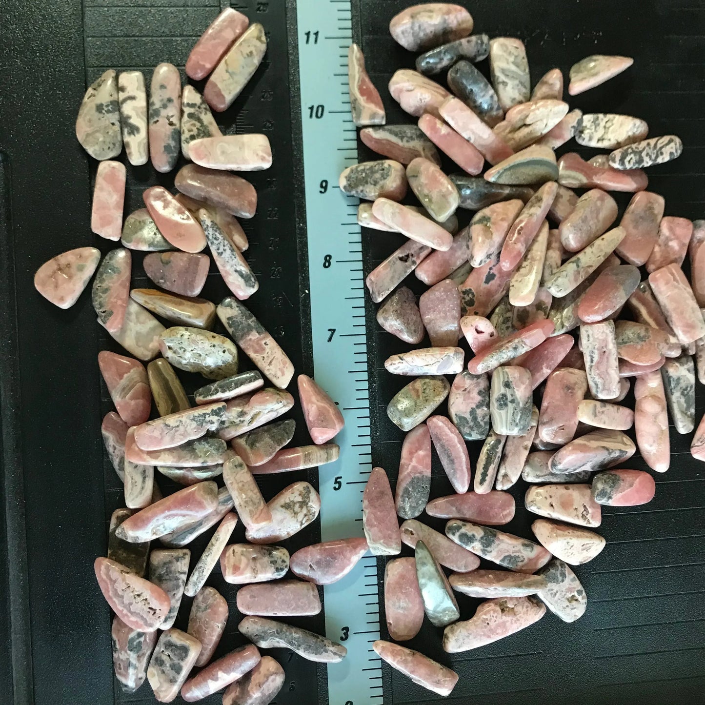 Rhodochrosite, Polished Tumbled Stone (Approx 3/4" -1 1/8" long) Polished Pink Stone, for Wire Wrapping or Crystal Grid Supply 0603 Shop Wholesale Crystals