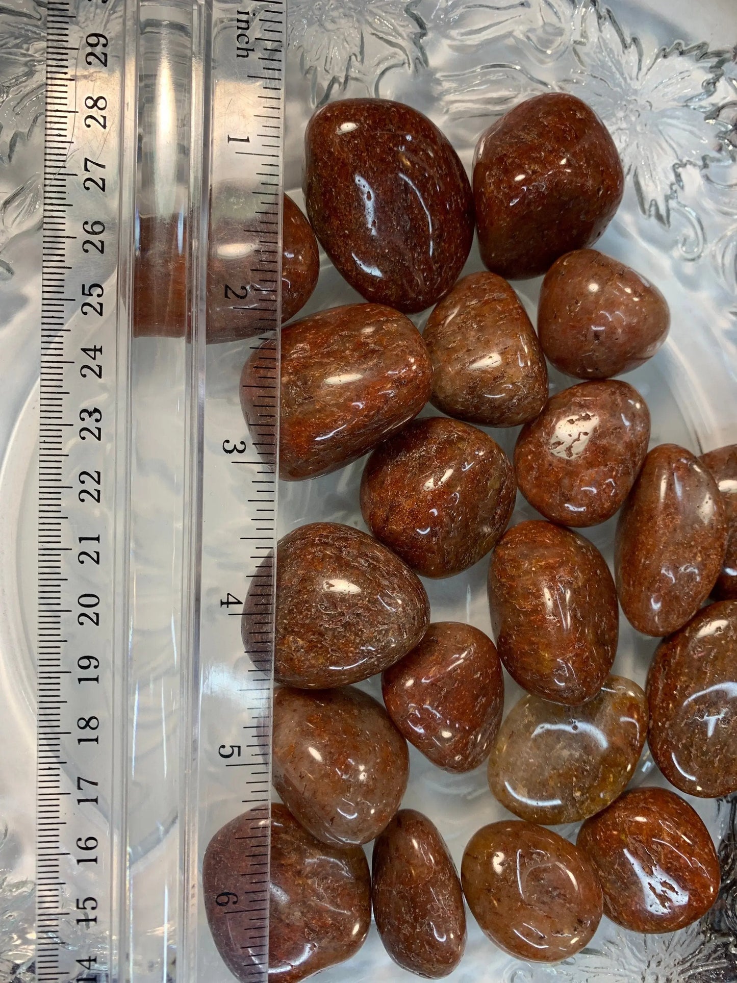 Red Rutile Quart (Approx. 1 1/4" - 1 1/2") Beautiful, Tumbled Stone, Abundance, Success, Passion 0740 Shop Wholesale Crystals