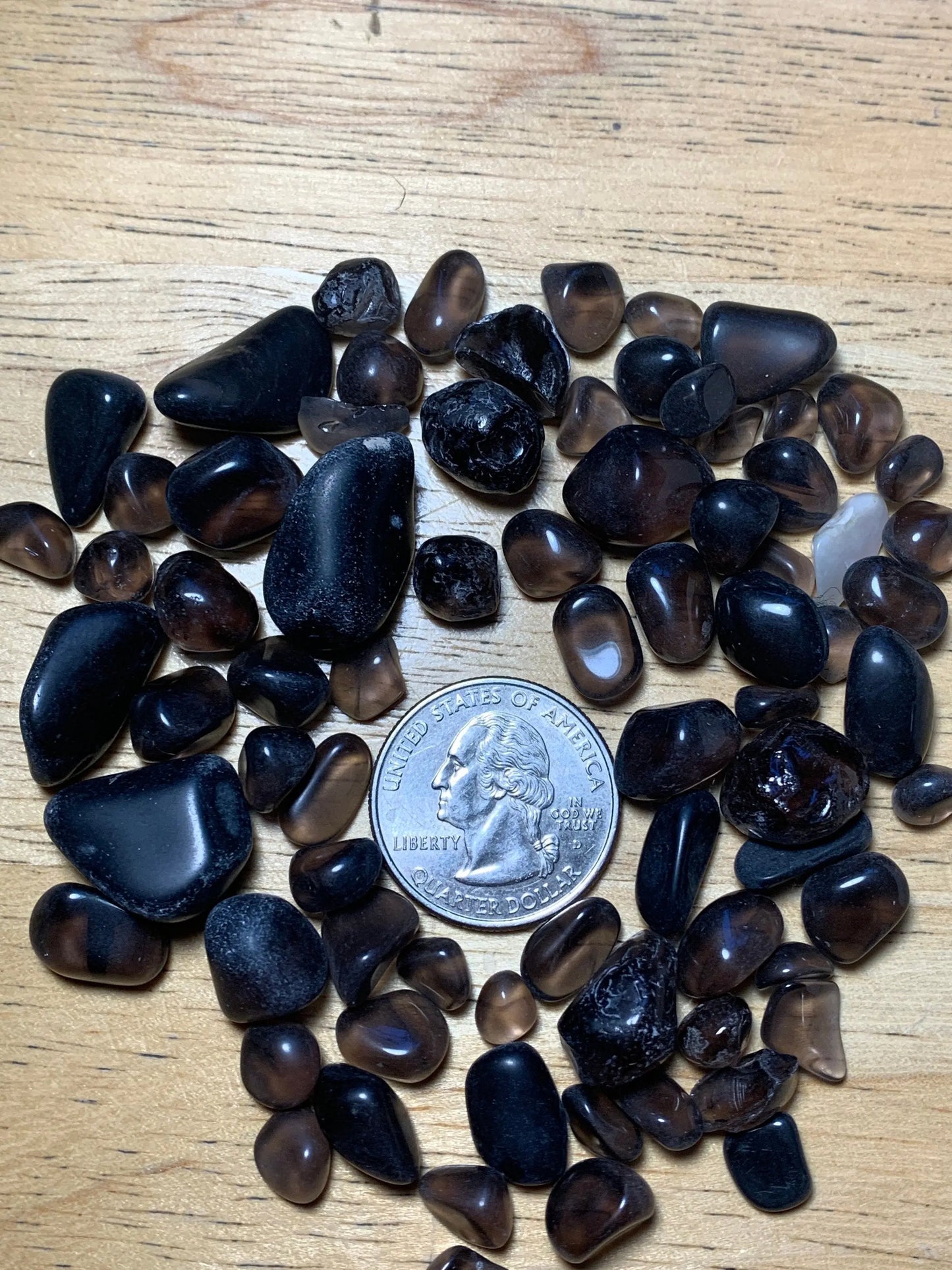 Apache Tear Stone (Approx. 1/4" - 3/8") Polished by Nature BIN-0977 Shop Wholesale Crystals
