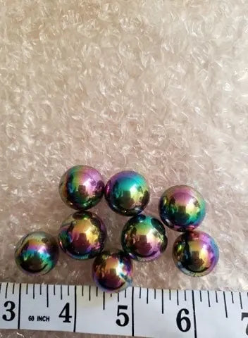 Rainbow Aura Quartz Sphere, Tanzin Aura Quartz (Approx 3/4") 0249 Shop Wholesale Crystals