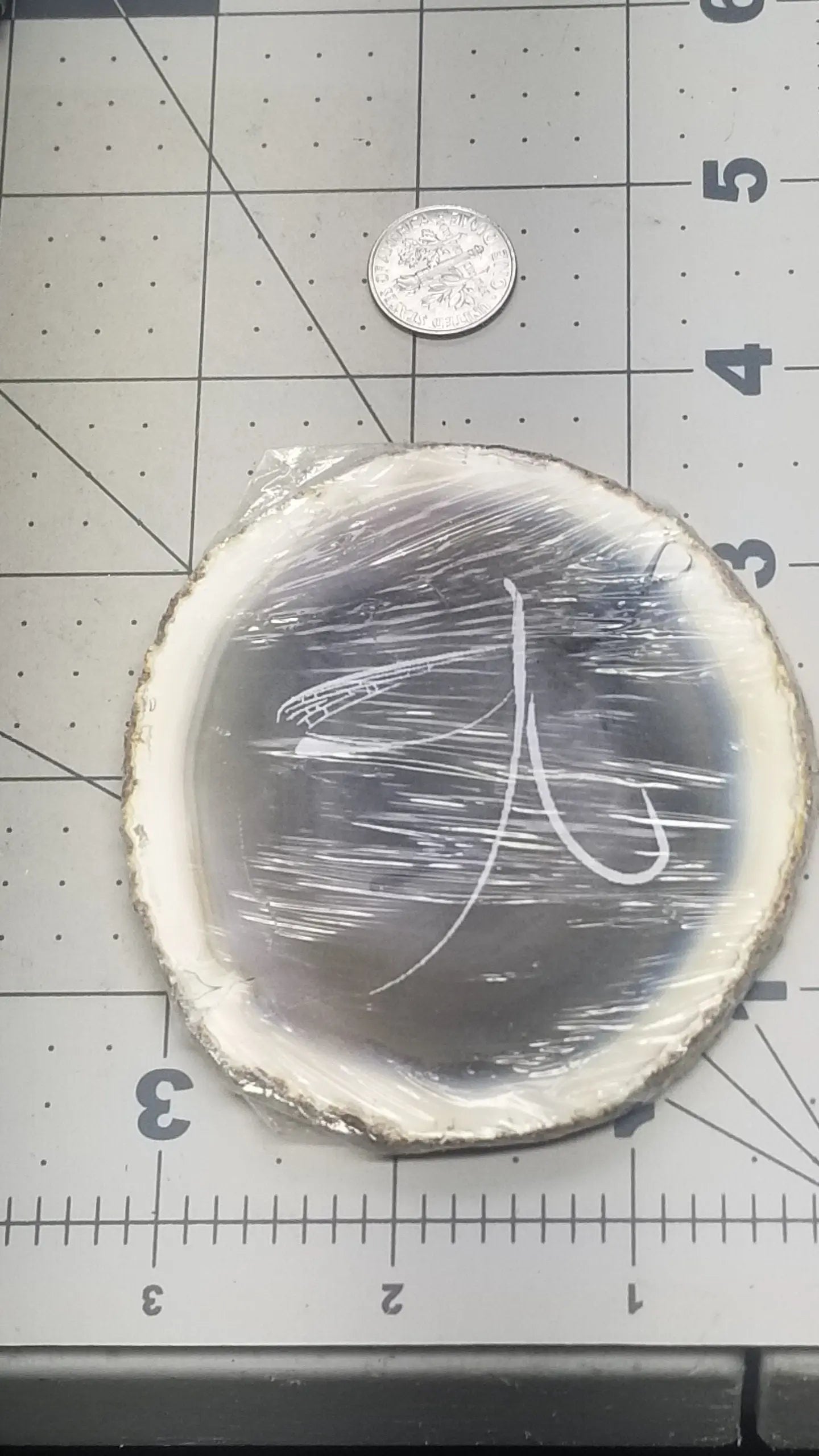 Agate Etched Slab, Fly Fishing Hook Natural Agate Carving Age Box-1 Shop Wholesale Crystals