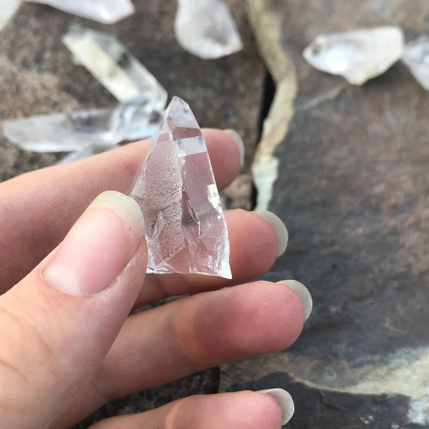 Natural Clear Quartz Crystal, (1 1/4" to 2 1/4" long) One Crystal, Metaphysical Quartz Rough 1306 Shop Wholesale Crystals