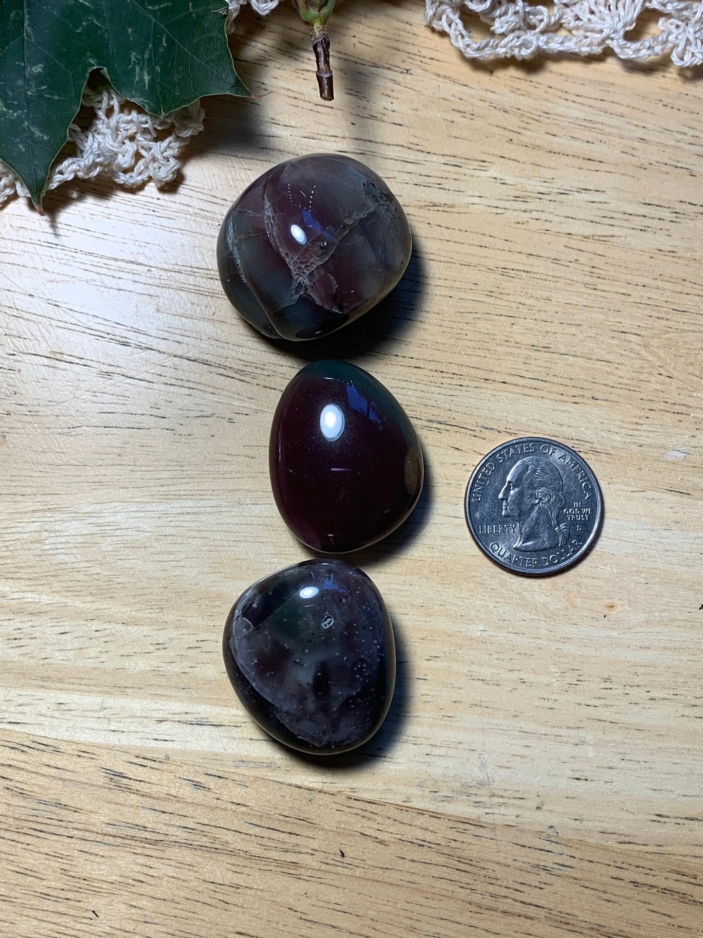 Plum Agate, Tumbled, Polished. (Approx 1"- 1/4) Polished Stone. BIN-1423 Shop Wholesale Crystals