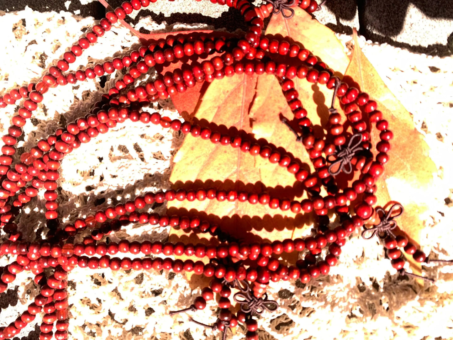 Red Wood Mala Necklace 1072 Shop Wholesale Crystals