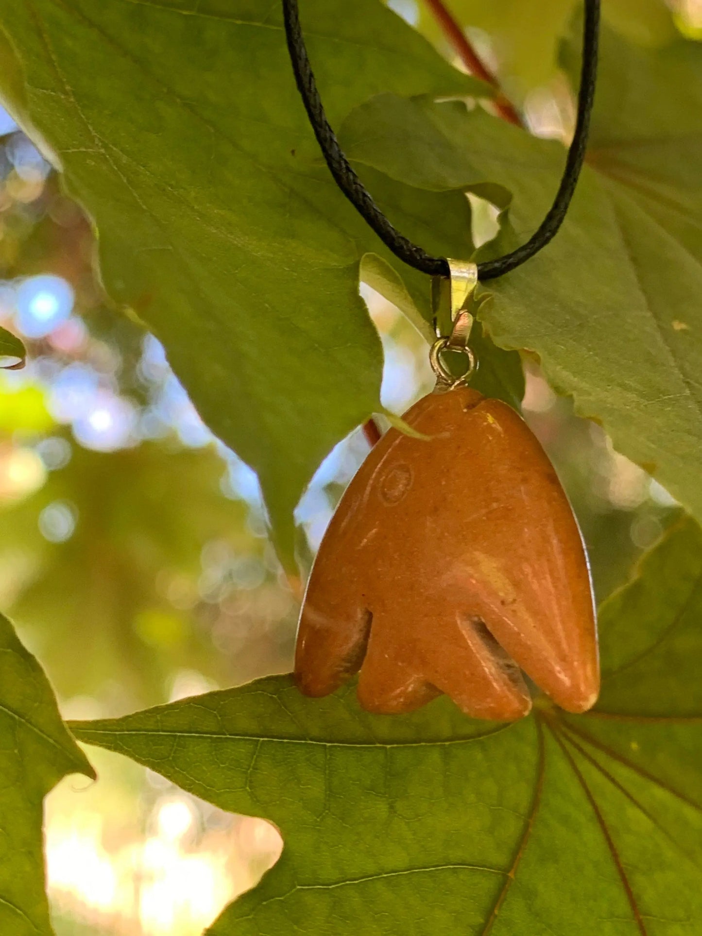 Orange Jasper Fish Necklace. Creativity, Stability NCK-0009 Shop Wholesale Crystals