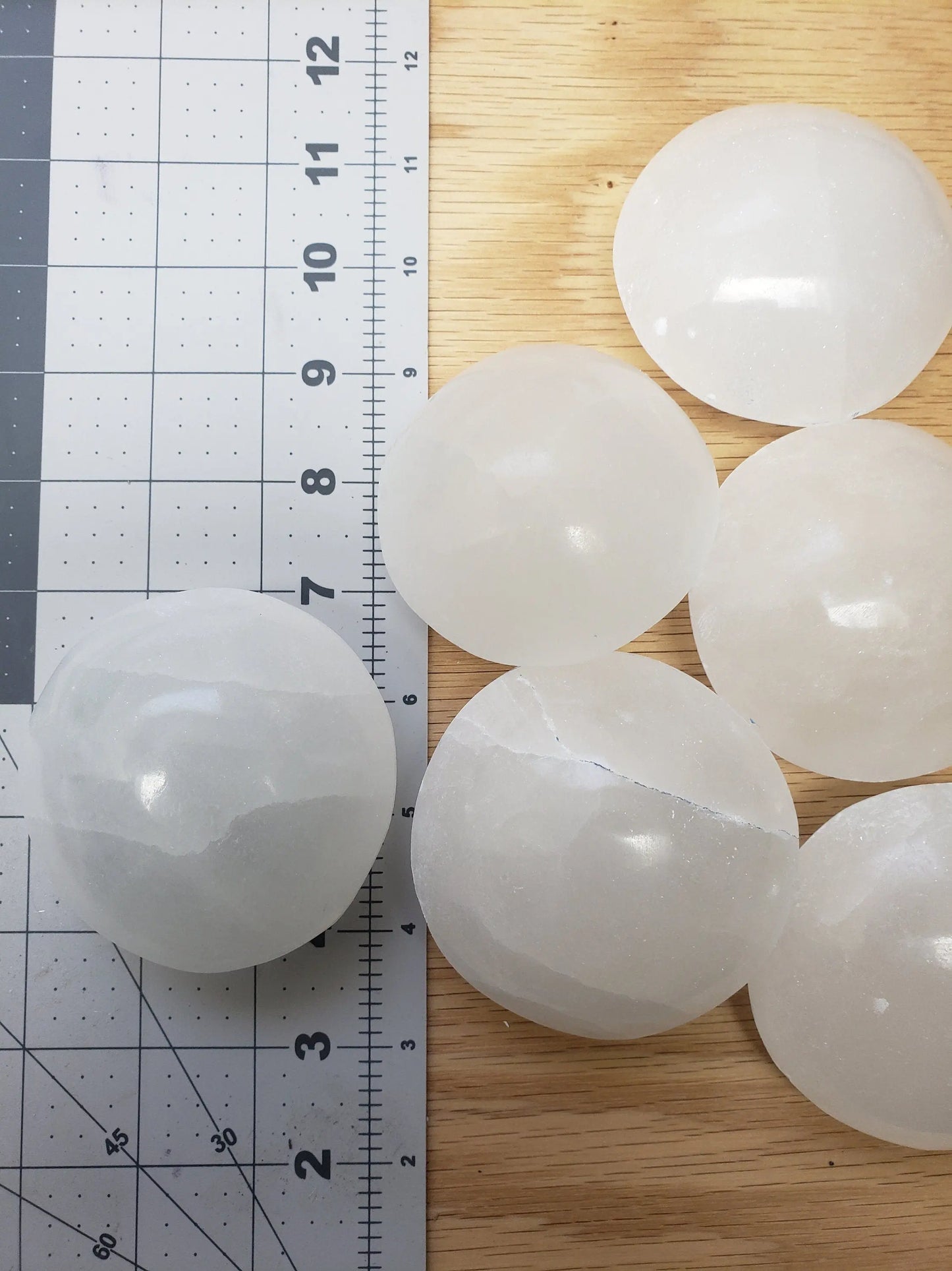 Selenite Palm Stone (Approx. 3" x 3") S-0074 Shop Wholesale Crystals