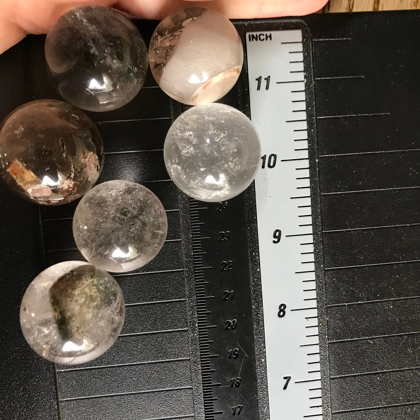 Chlorite Quartz Crystal Sphere 1446 (Approx 7/8" - 1") Polished Stone Ball, for Crafts or Crystal Grid Supply Shop Wholesale Crystals