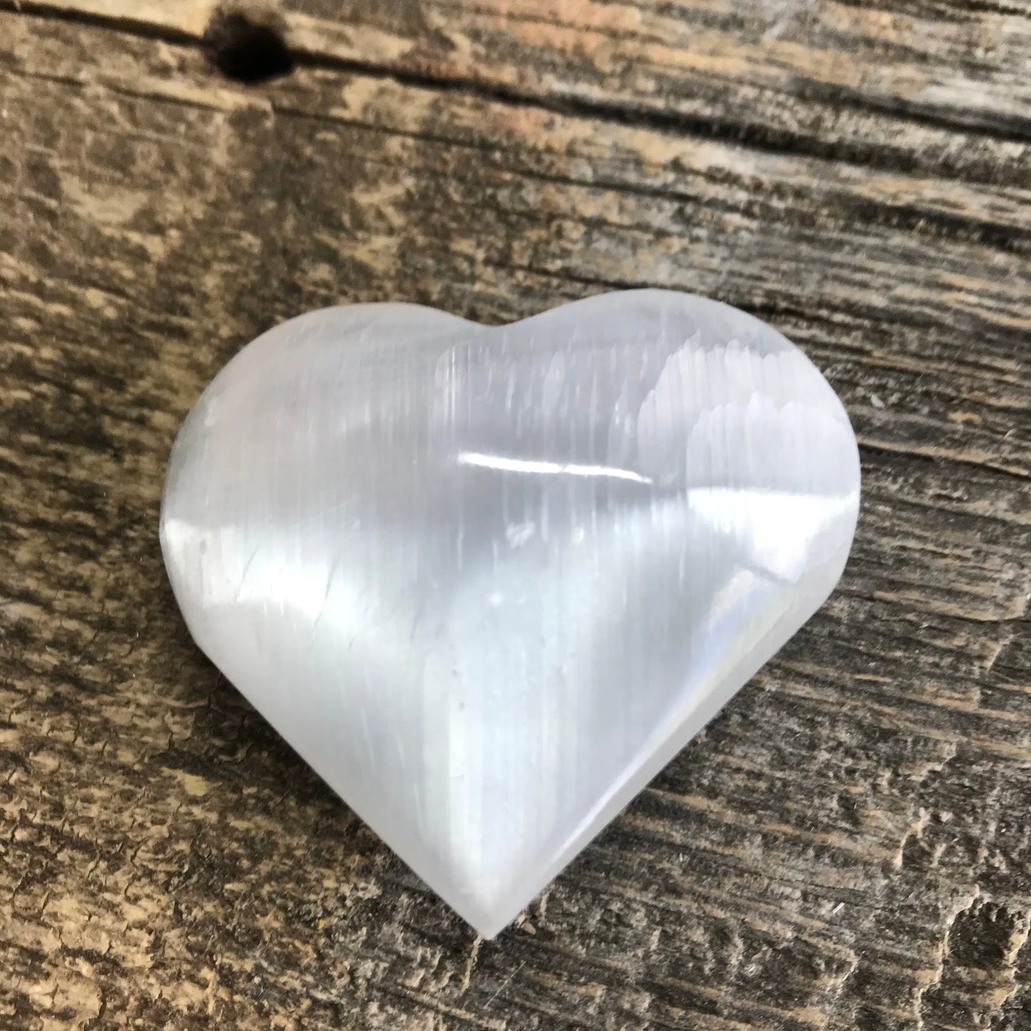 Selenite Heart, (Approx. 1 3/4" - 2") for Crown Chakra, Crystal Heart, Supply for Crystal Grid, for Cleansing G-0023 Shop Wholesale Crystals