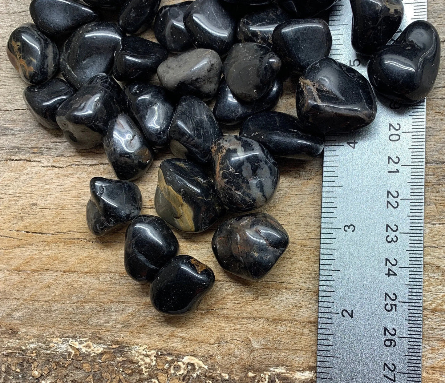 Black Onyx Tumbled Stone BIN-1407 Approx. 5/8”- 7/8” Shop Wholesale Crystals
