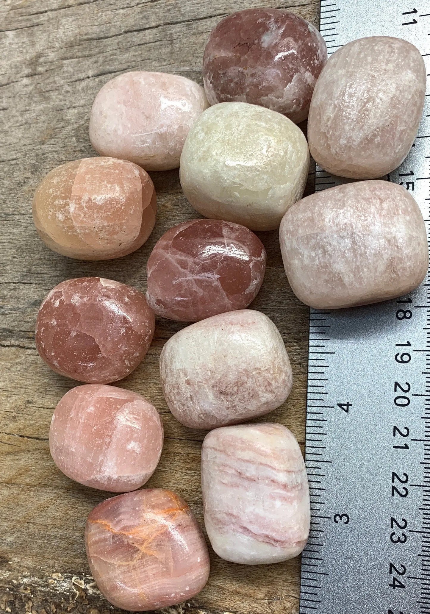 Rose Calcite Tumbled Stone 0657 Approx. 1 1/4”- 1 1/2” Shop Wholesale Crystals